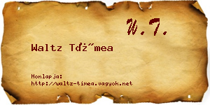 Waltz Tímea névjegykártya